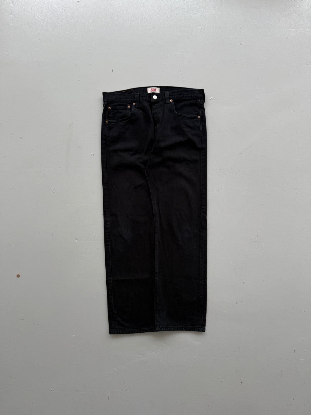 Black Levi's 501 00's Vintage Straight Leg Jeans - W34 x L30