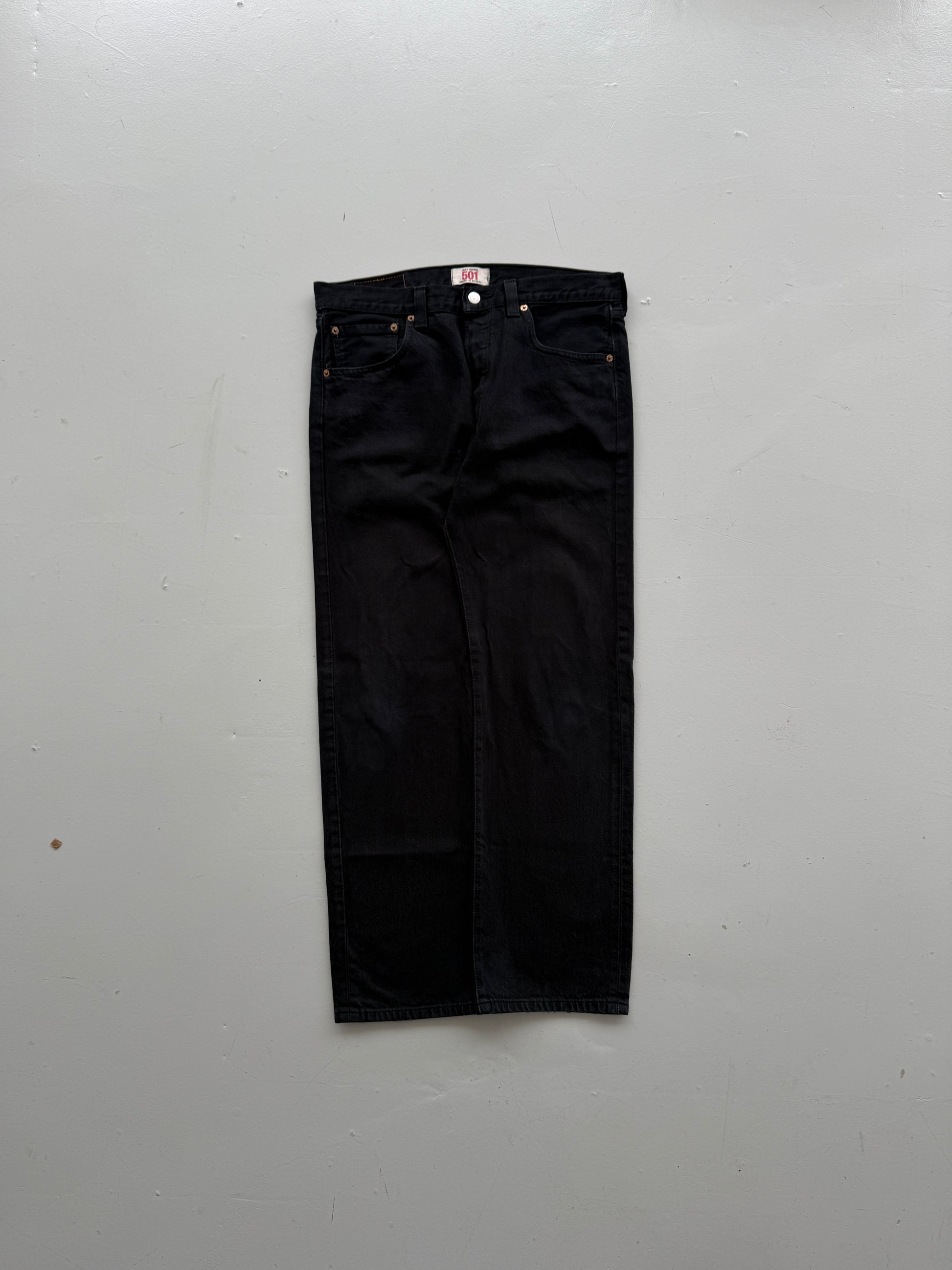 Black Levi's 501 00's Vintage Straight Leg Jeans - W34 x L30