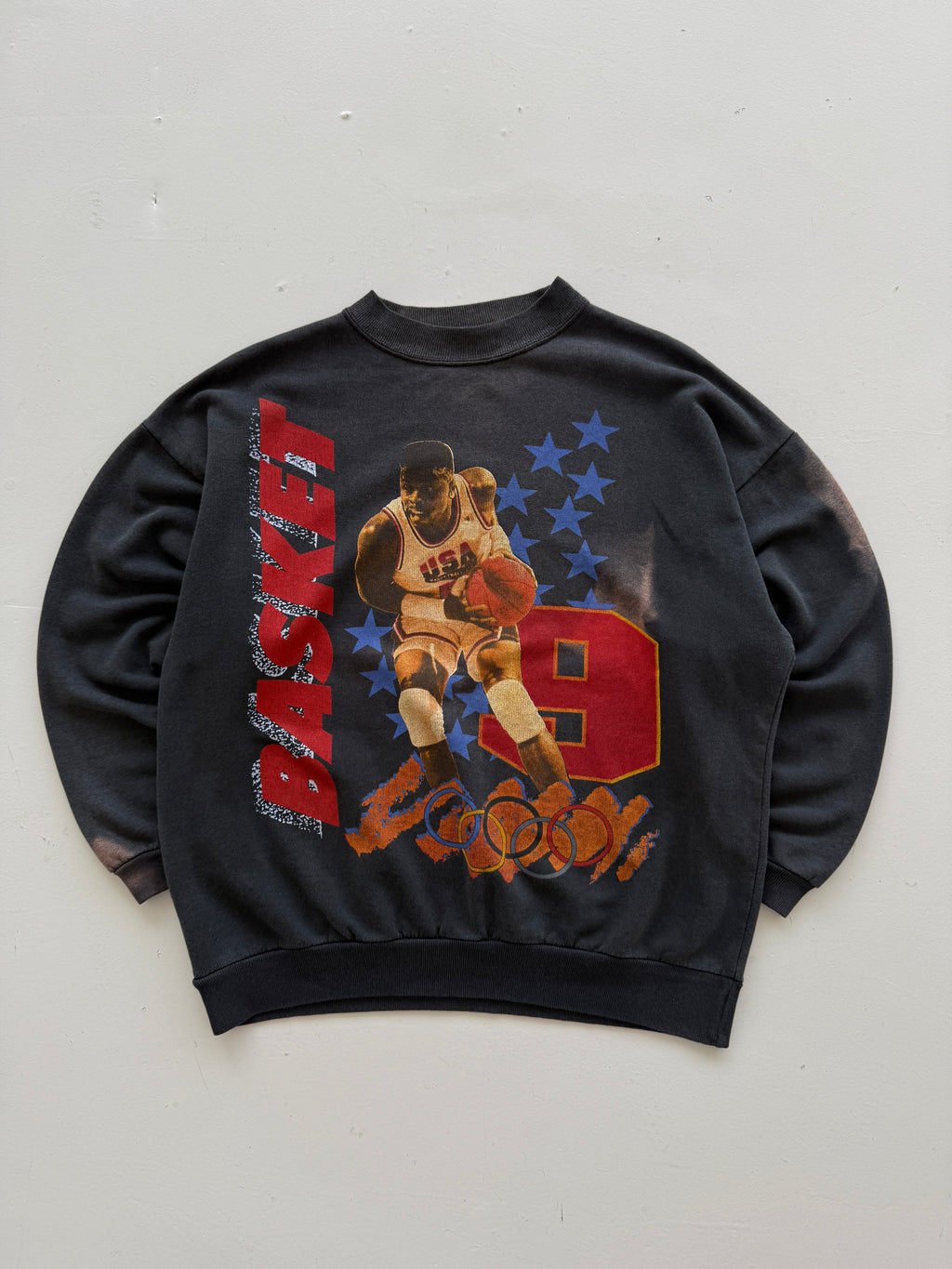 Patrick Ewing #9 USA Basketball Olympics 90's Vintage Sweatshirt - Medium