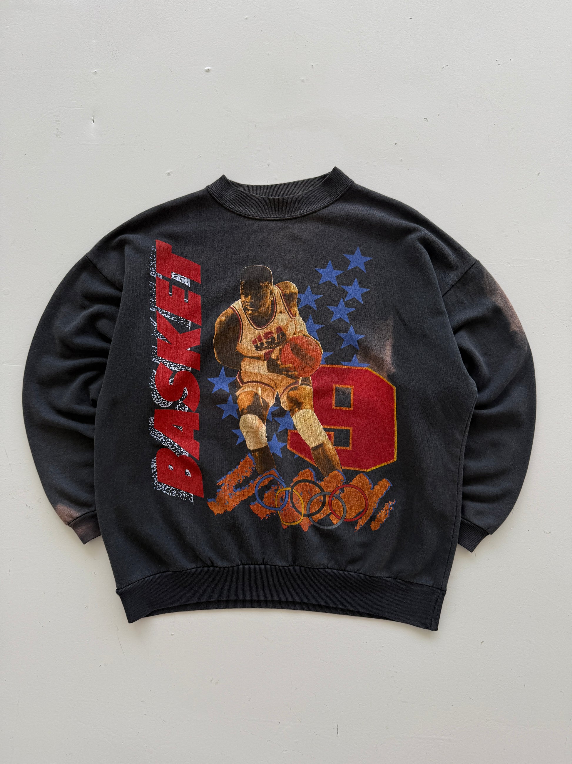 Patrick Ewing #9 USA Basketball Olympics 90's Vintage Sweatshirt - Medium