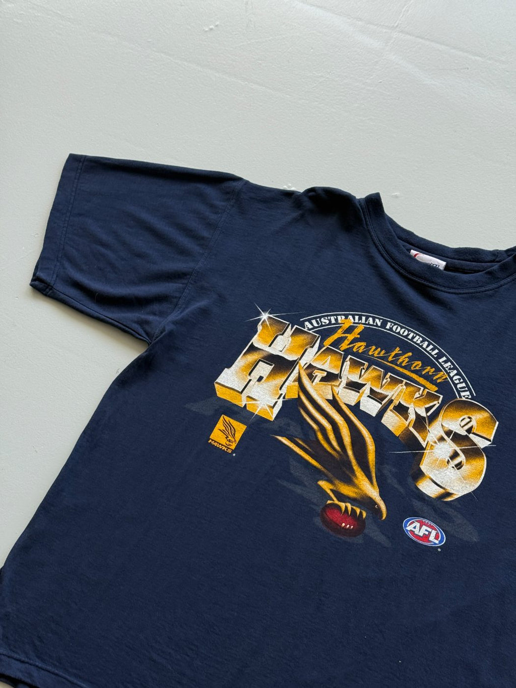 Official AFL Hawthorn Hawks Early 2000's Vintage T-Shirt - XL