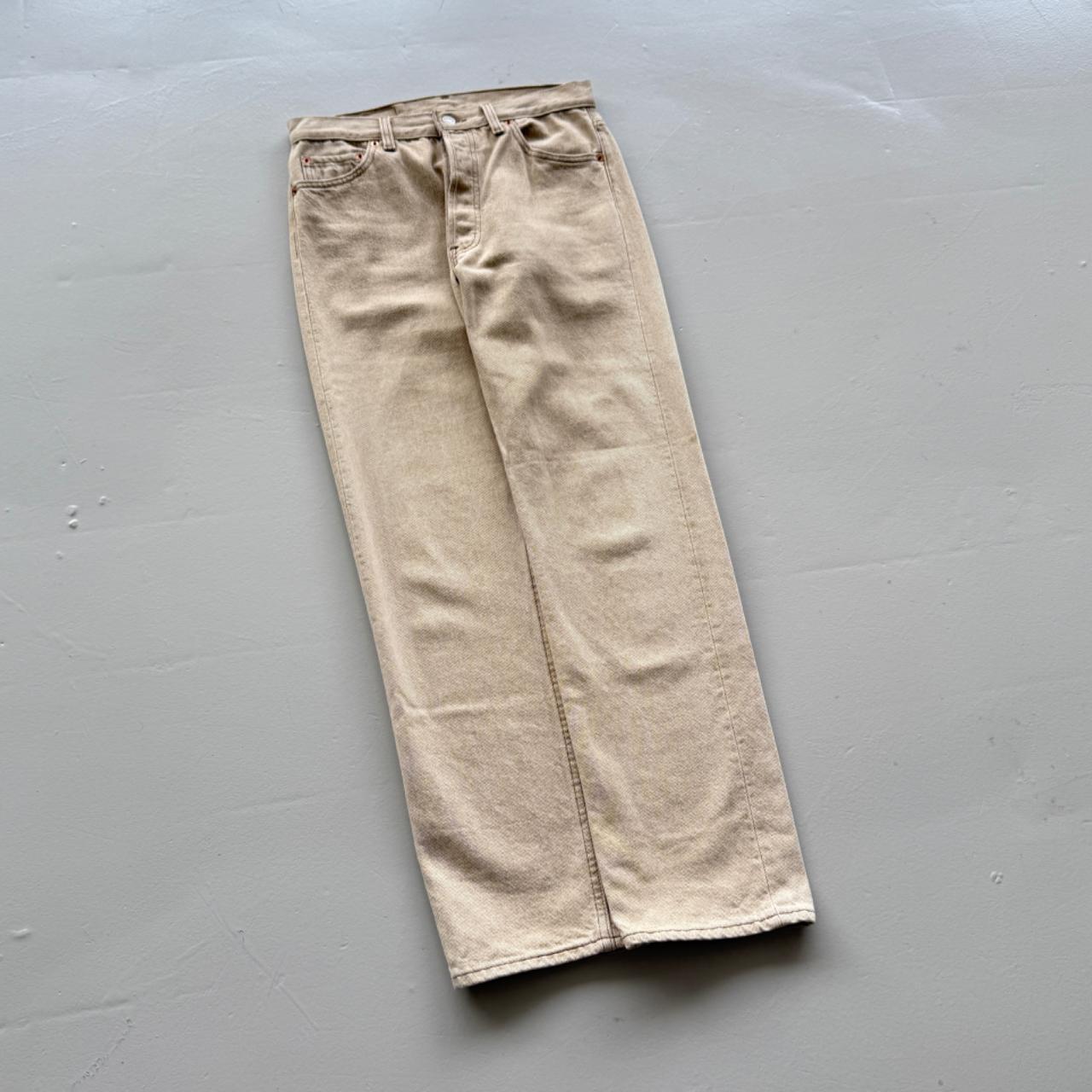 Cream Levi's 501 Denim 90's Vintage Jeans - 30” x 29”