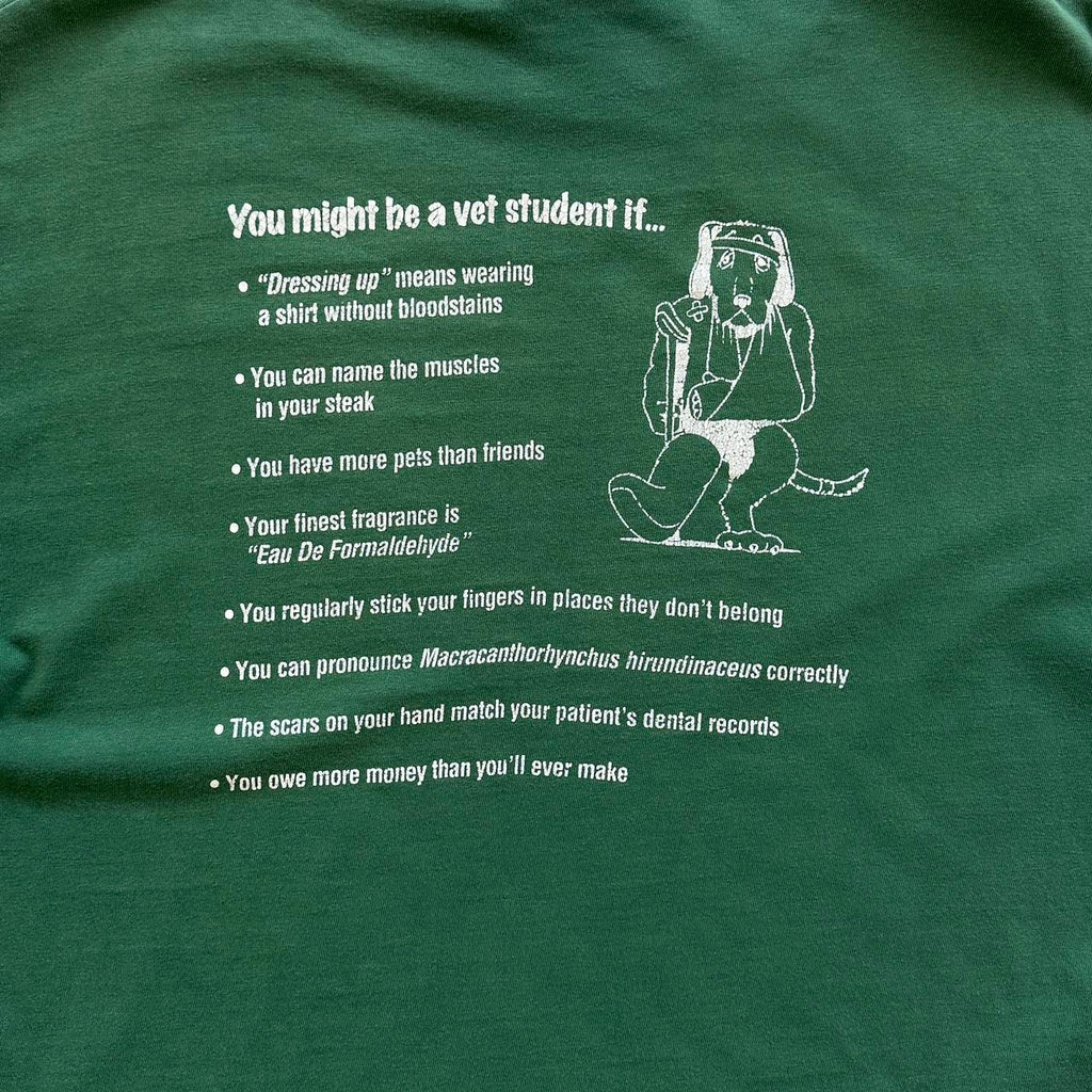 UGA Vet Green Slogan 90s Vintage T-shirt - XL