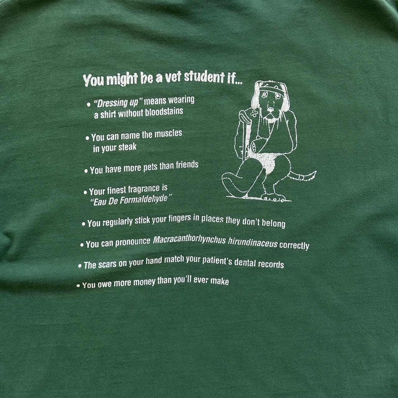 UGA Vet Green Slogan 90s Vintage T-shirt - XL
