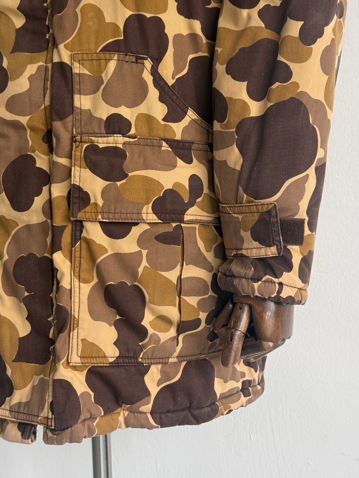 Avid Camo Duck Hunter 80's Vintage Hooded Hunting Jacket - Medium