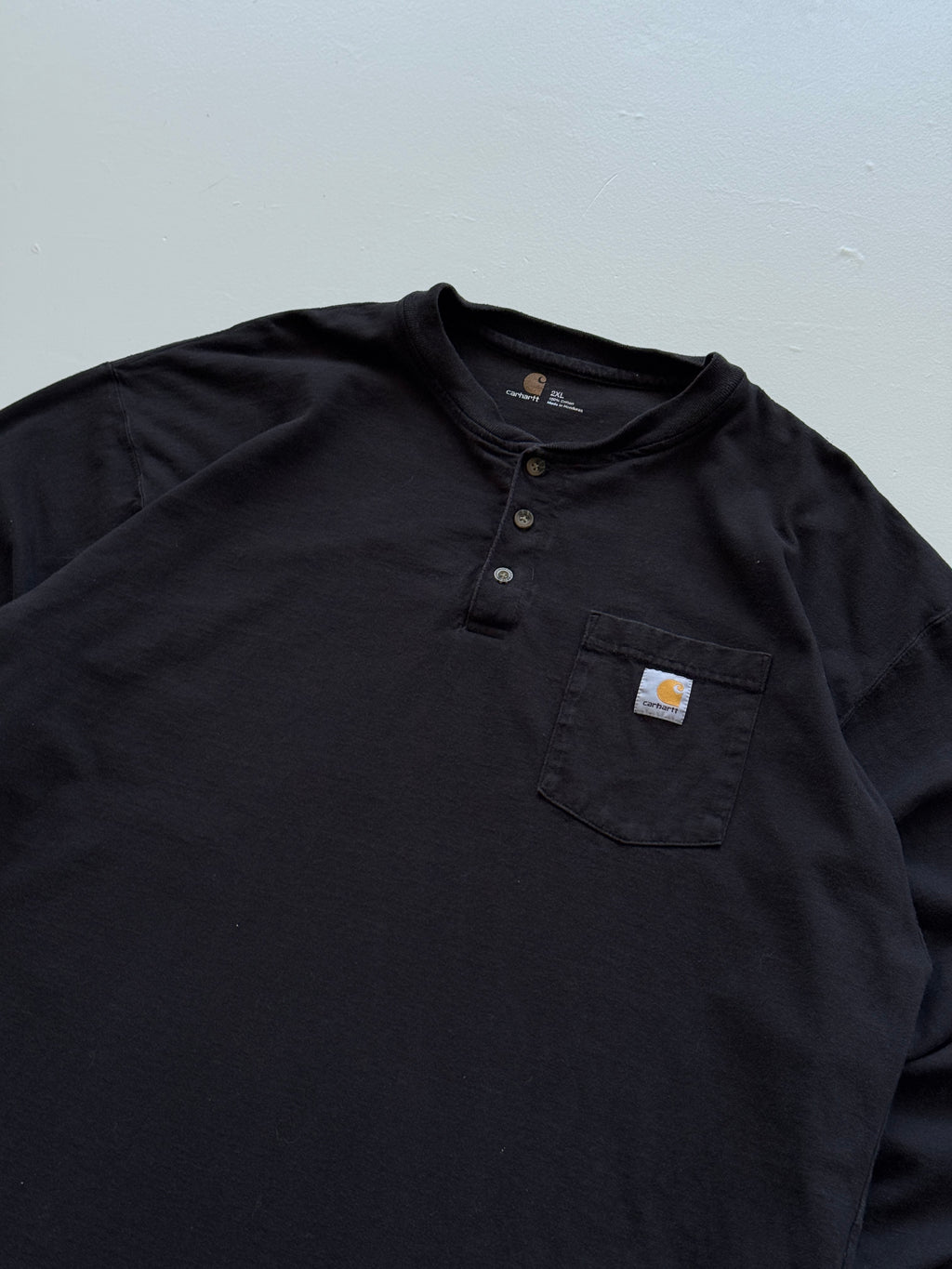 Carhartt Pocket Henley Vintage Long Sleeve T-Shirt - 2XL