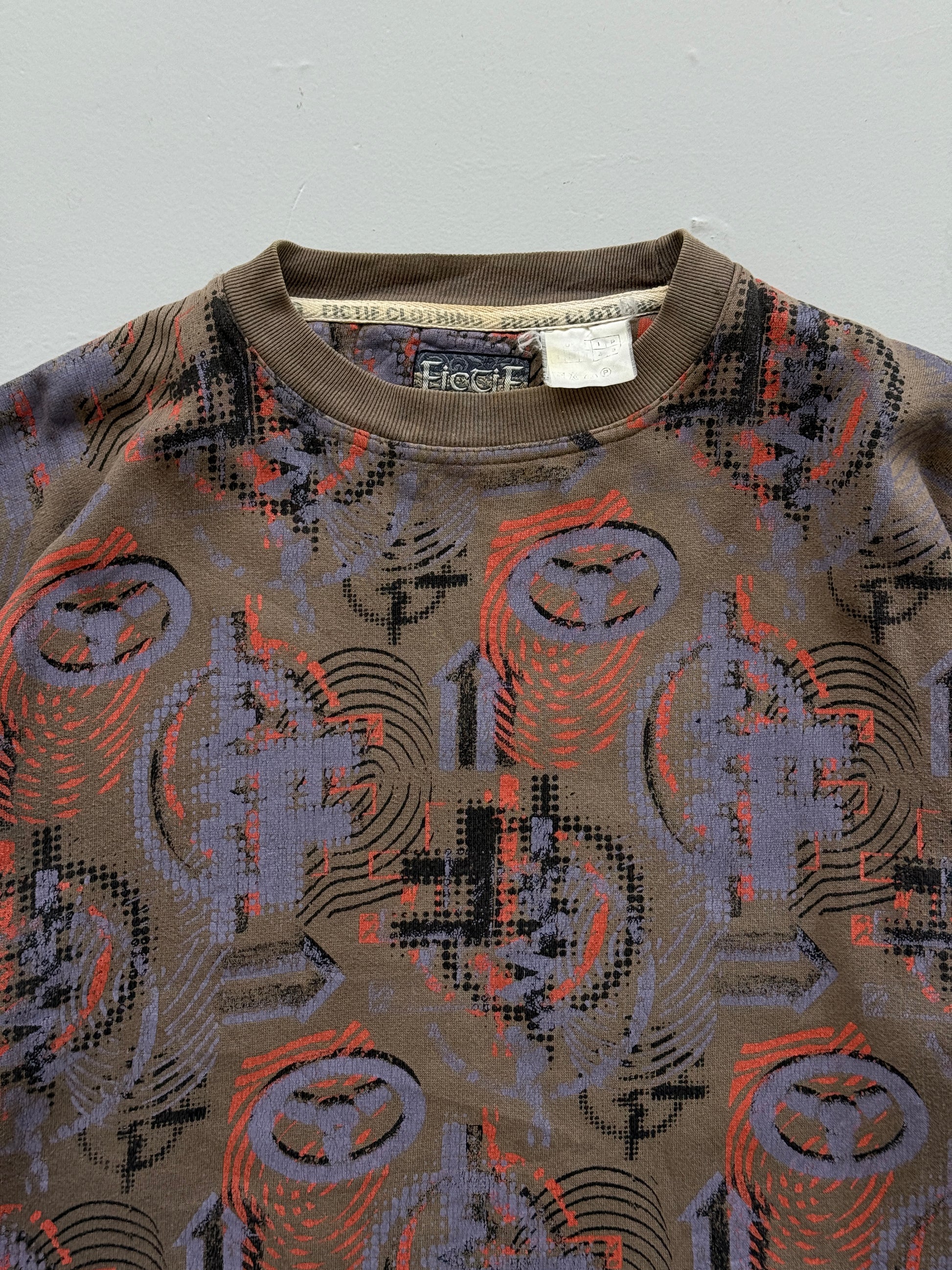 Surfwear All-Over Print 90's Vintage Sweatshirt - Medium