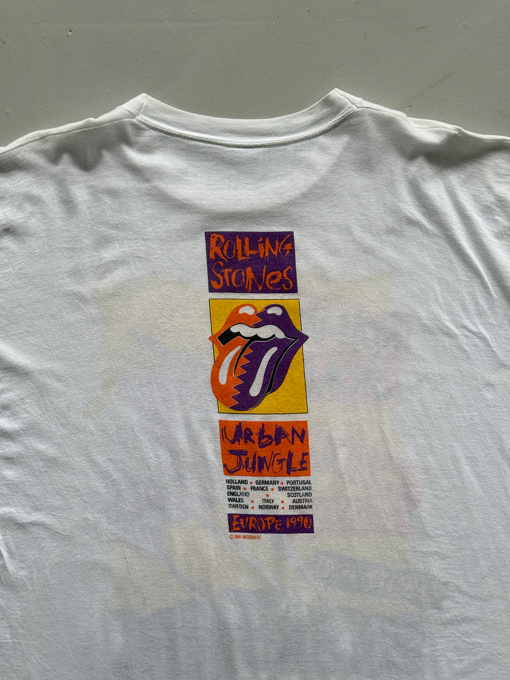 White Rolling Stone 90's Vintage Graphic Band T-Shirt - XL