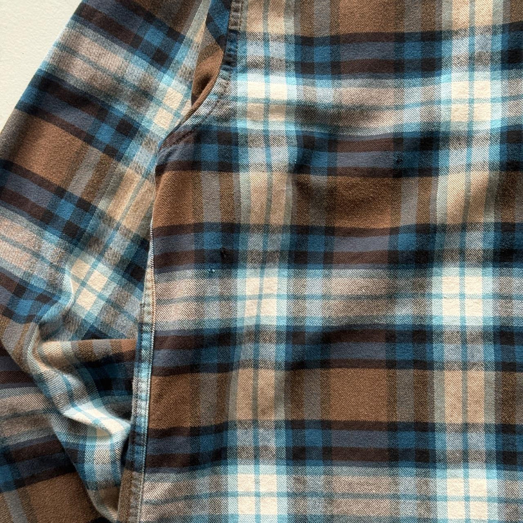 Blue Eddie Bauer 00’s Vintage Flannel Long Sleeve Shirt - Large