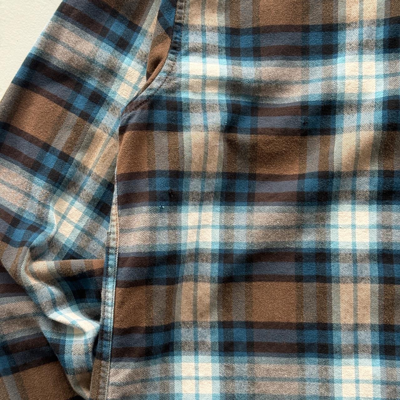 Blue Eddie Bauer 00’s Vintage Flannel Long Sleeve Shirt - Large