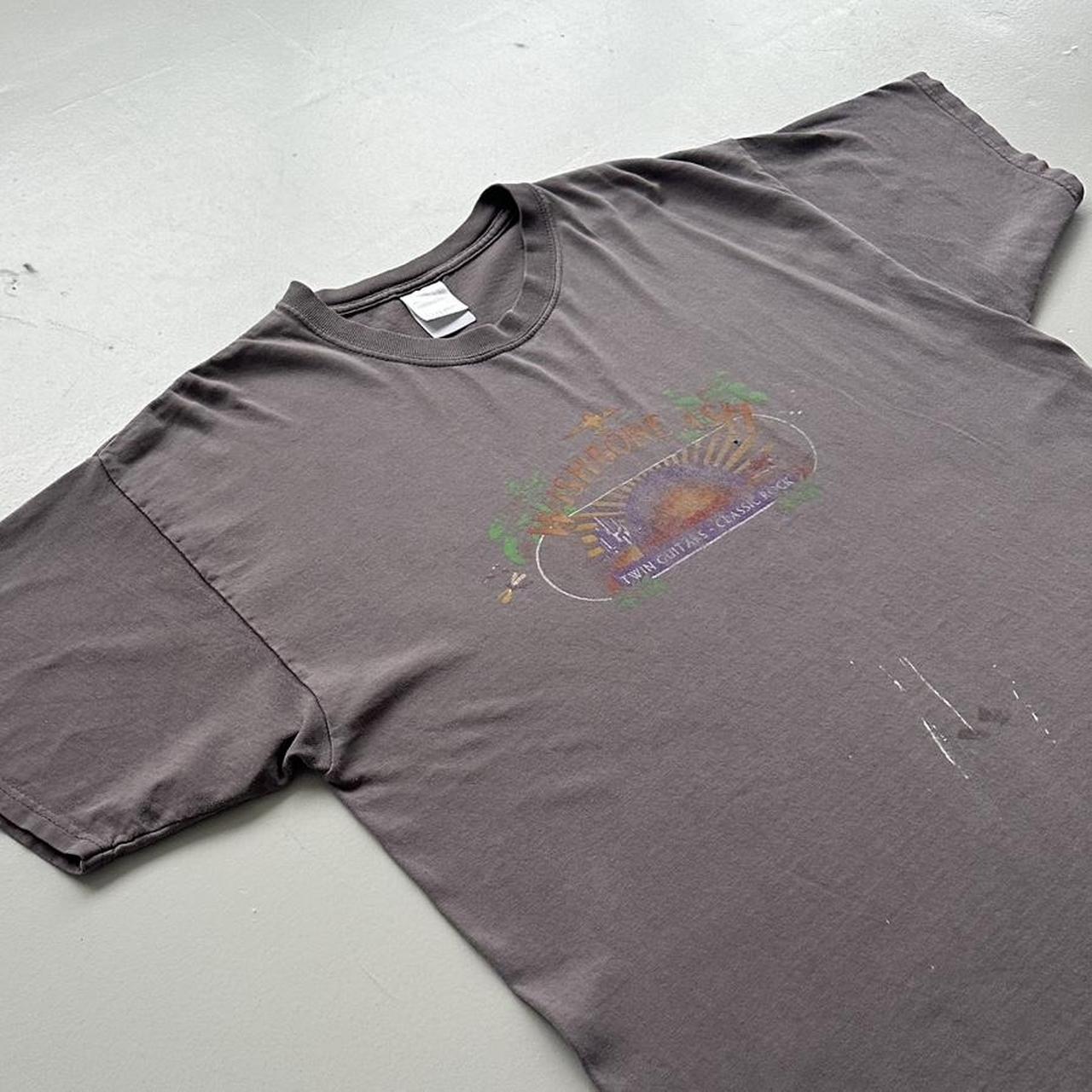 Faded Grey Wishbone Ash Vintage Graphic Band Tshirt - XL