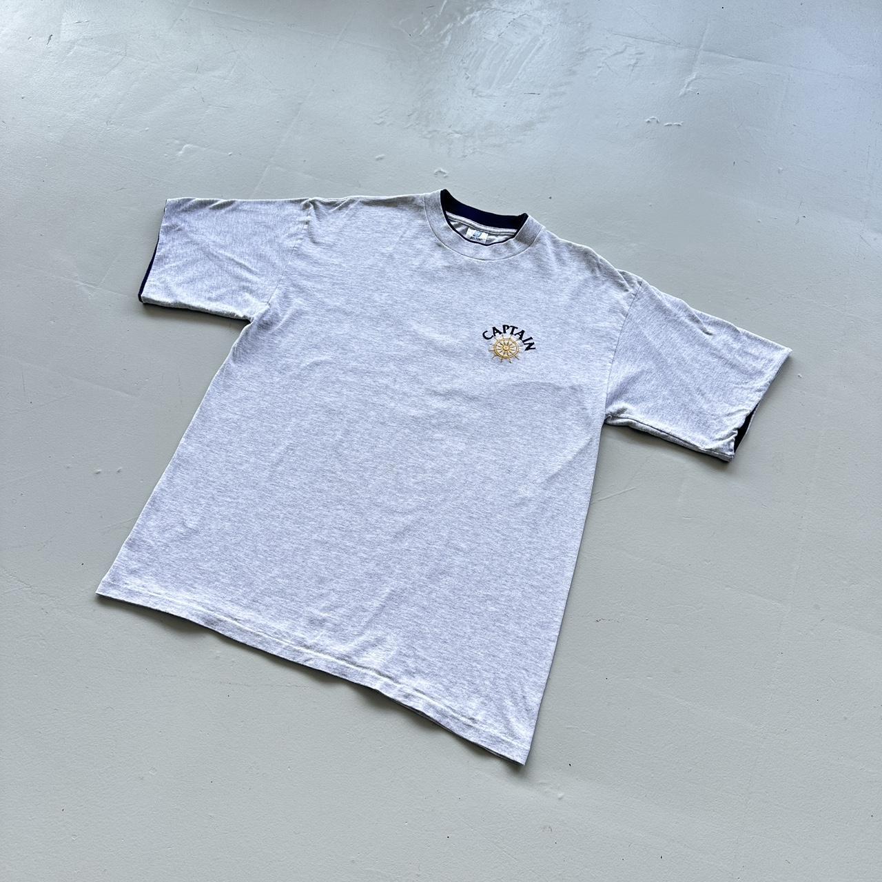 Grey Captain Vintage 90's T-shirt - XL