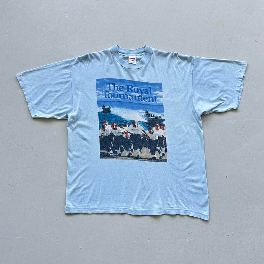 Light Blue The Royal Tournament Vintage 90's T-shirt - Large
