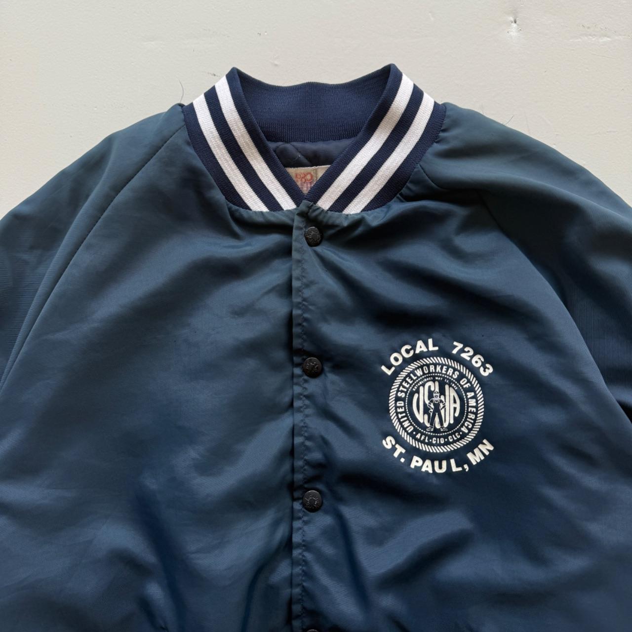 Navy Blue Local 7263 80s Varsity Windbreaker Coach Jacket - XL