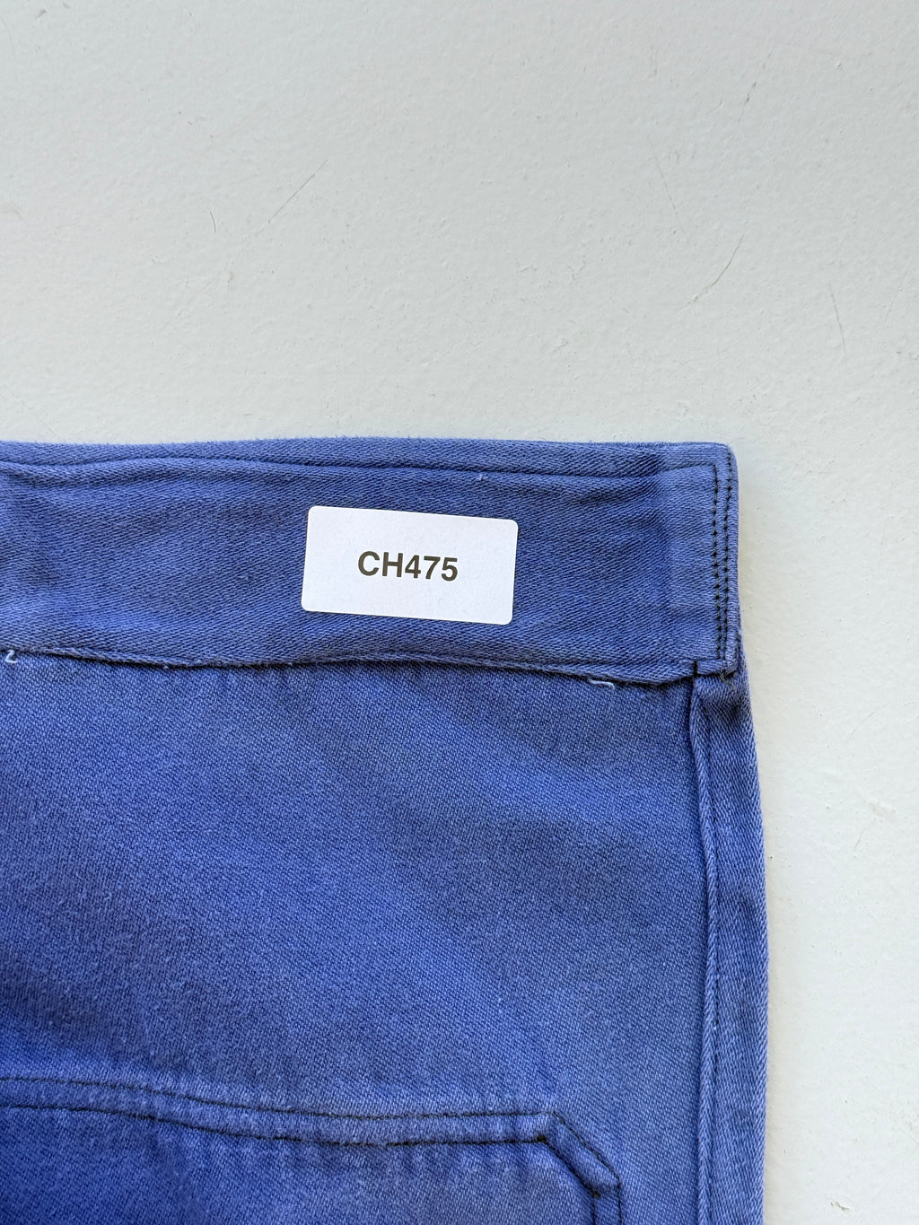 Faded Blue French 1960s Vintage Workwear Chore Jacket CH475 - Medium