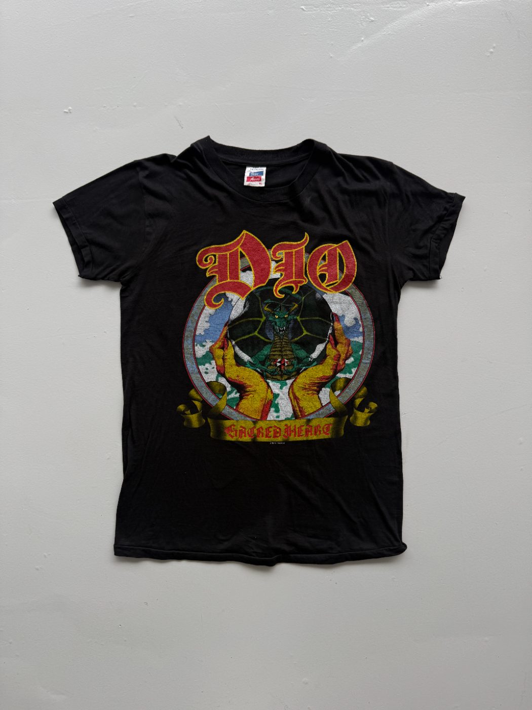 Dio Sacred Heart Euro Tour 1986 Vintage Single Stitch Band T-Shirt - Small/Mediu