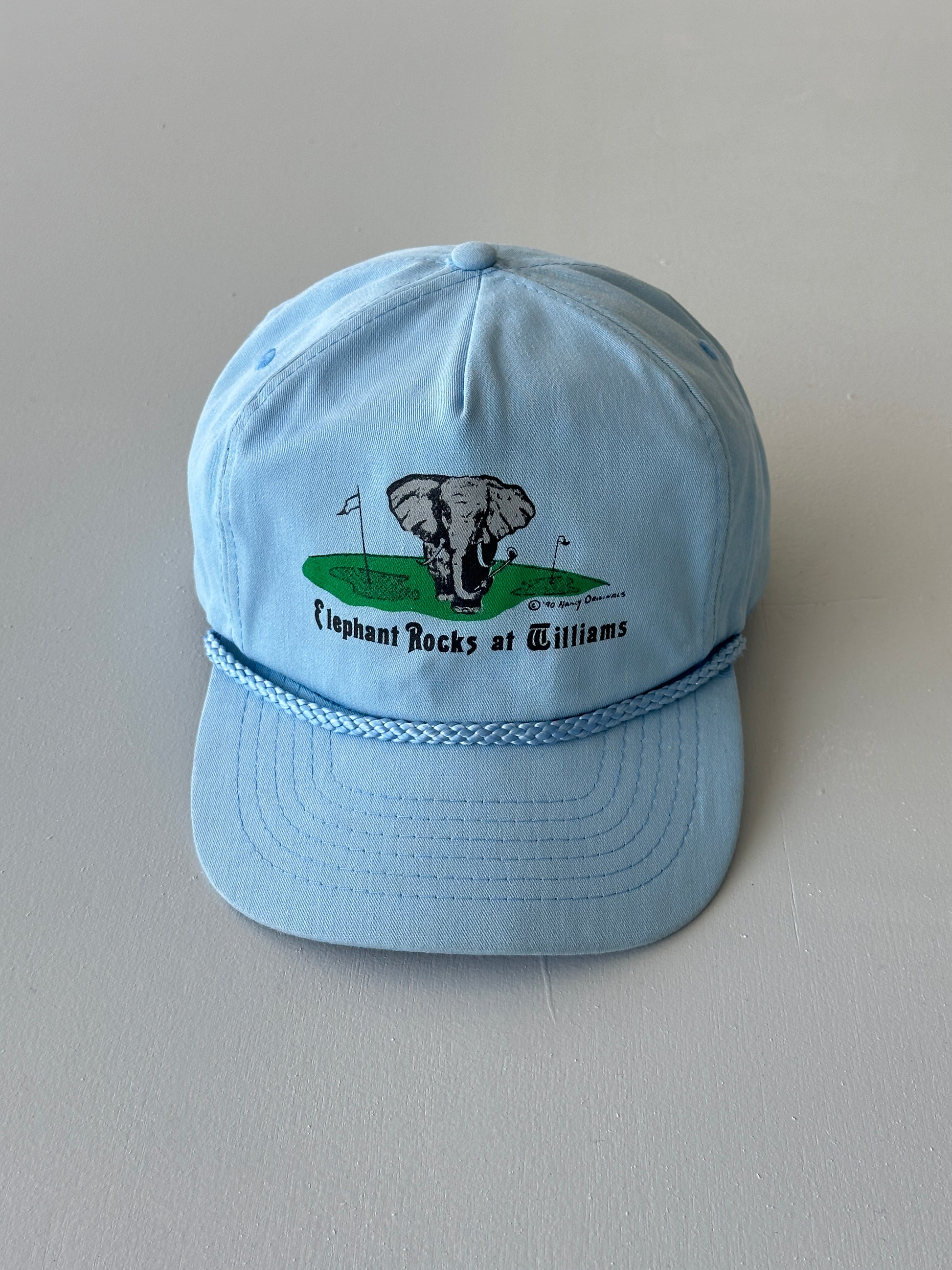 Light Blue Elephant Rocks at Williams Golf 90's Vintage SnapBack Trucker Cap