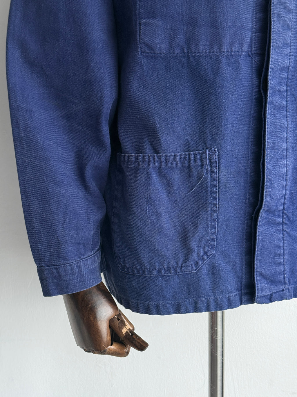 Blue French Vintage Workwear Chore Jacket CH555 - Small