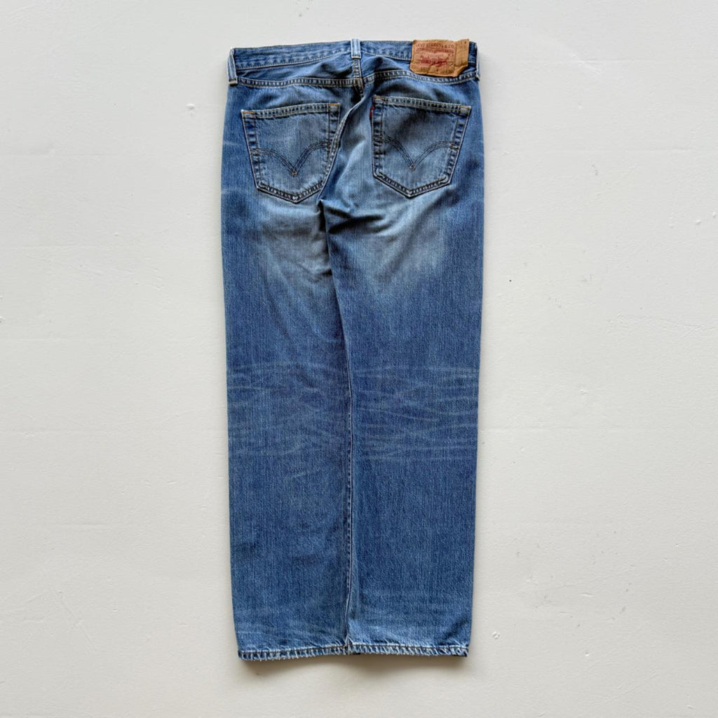 Blue Levi's 501 Denim 00's Vintage Jeans - 34” x 29”