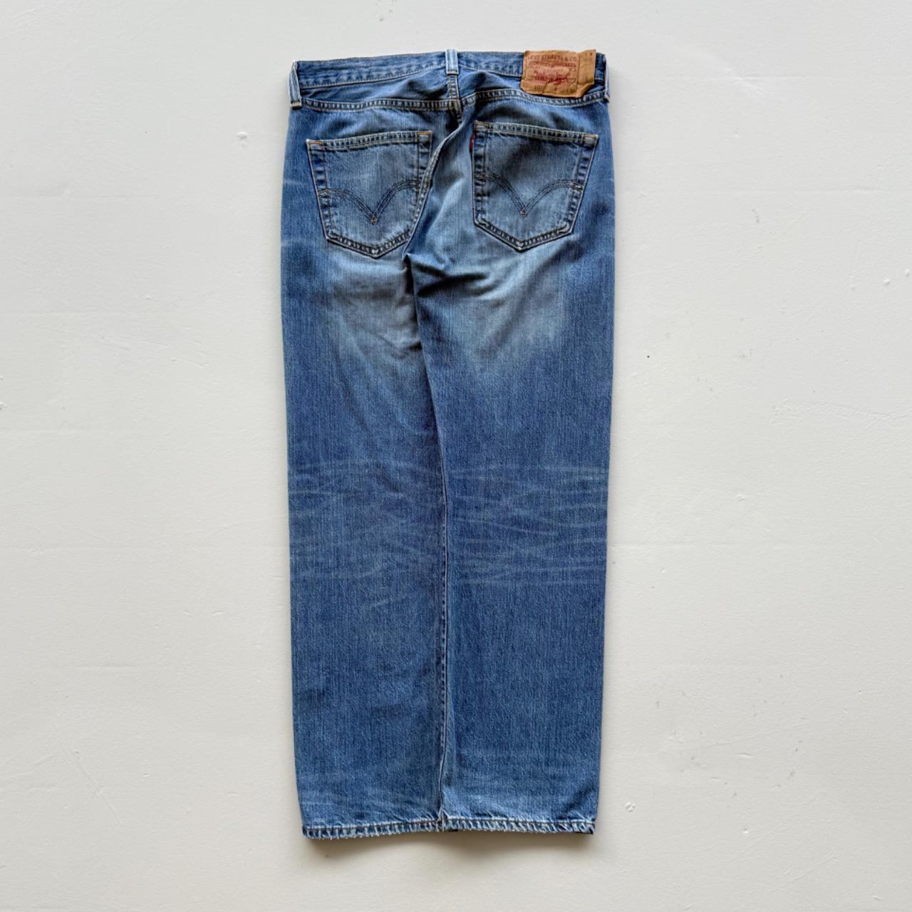 Blue Levi's 501 Denim 00's Vintage Jeans - 34” x 29”