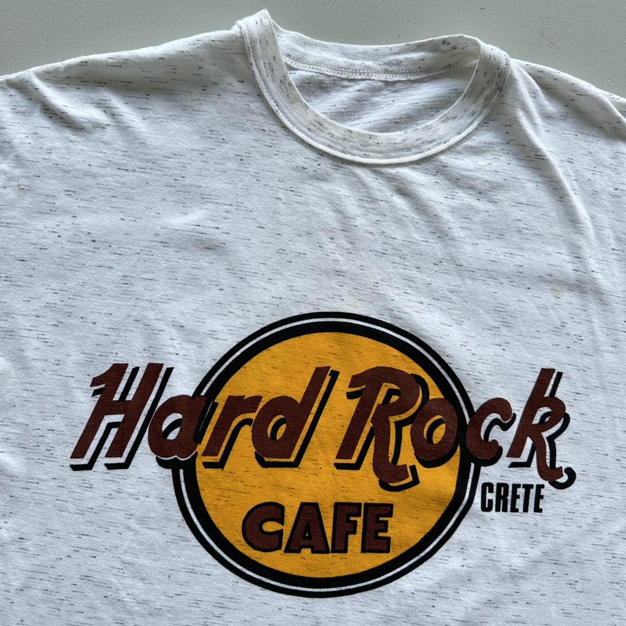 Grey Marl Hard Rock Cafe Crete Vintage T-shirt - Boxy XL