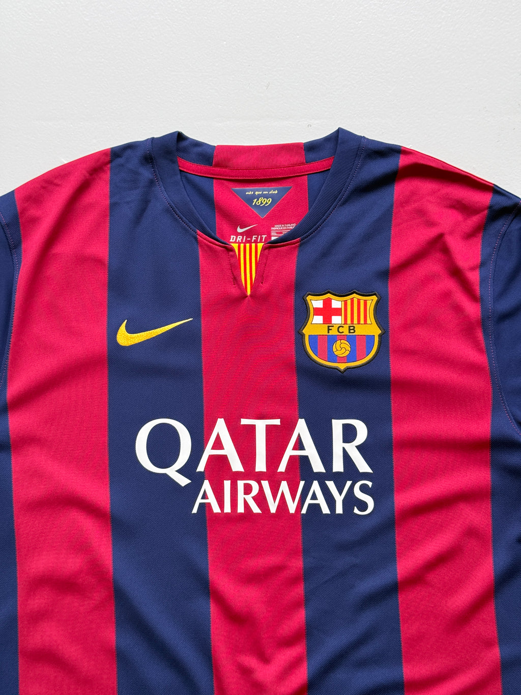 Nike FC Barcelona Qatar Airways 2014 Home Football Shirt - 2XL