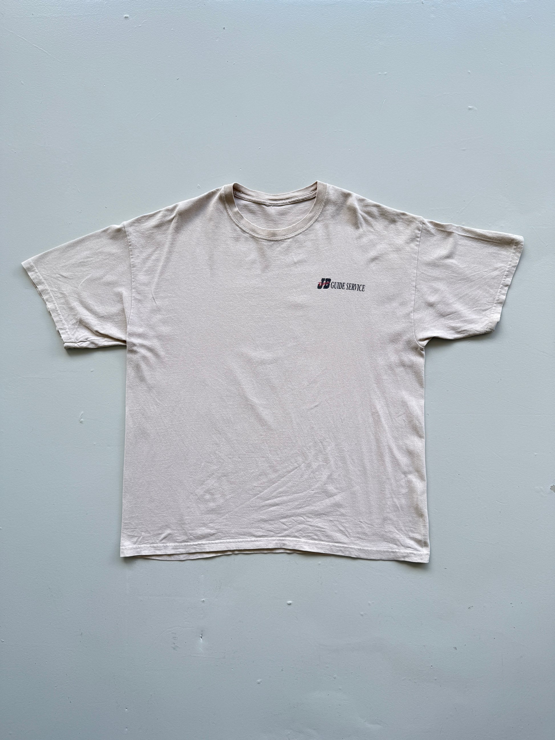 Cream Fishing Guide 90's Vintage Graphic Tourist T-Shirt - XL