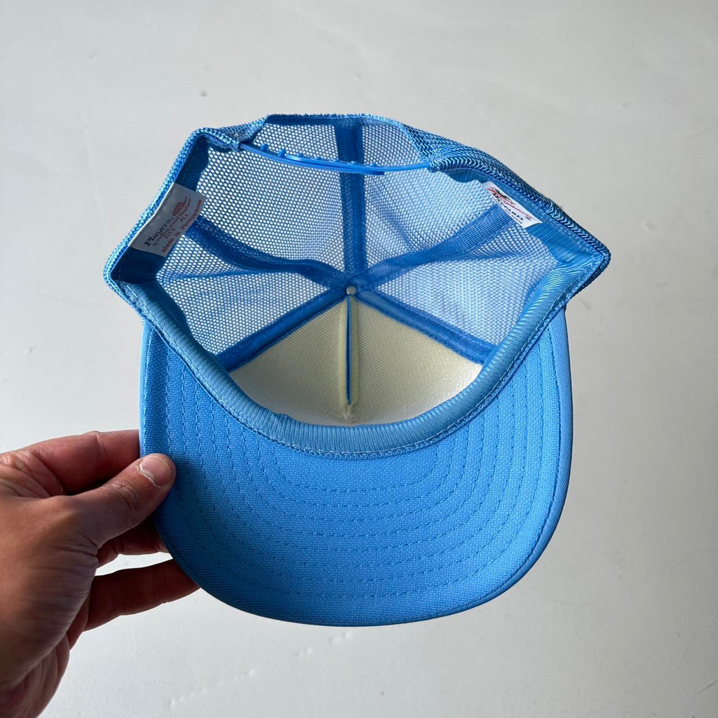 Baby Blue Queen of The Skies Mesh and Foam Trucker SnapBack Cap