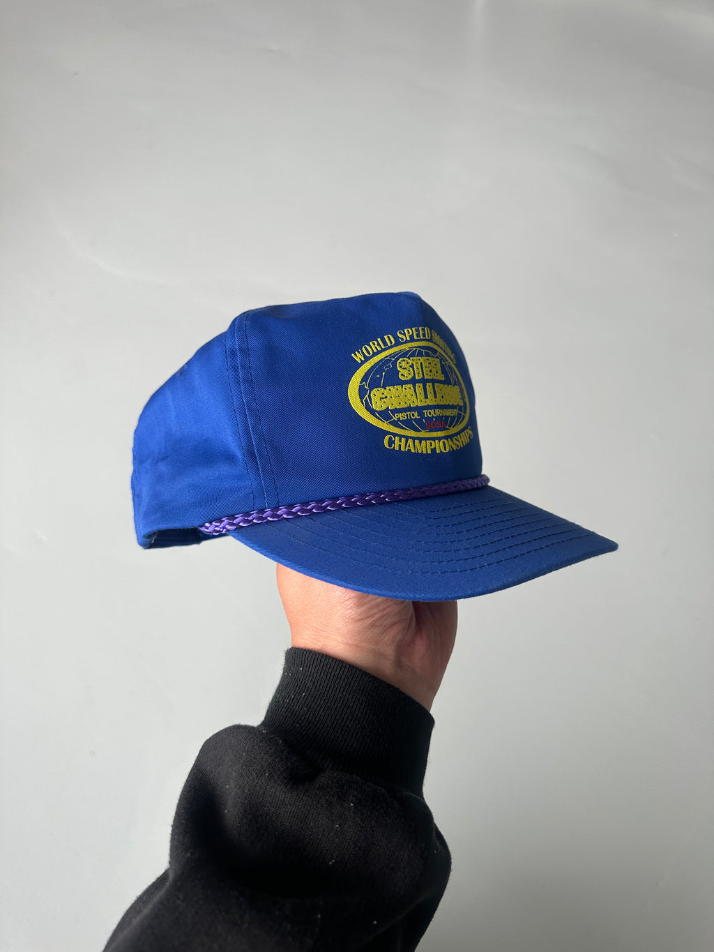Blue Steel Challenge World Speed Shooting 90's Vintage SnapBack Trucker Cap