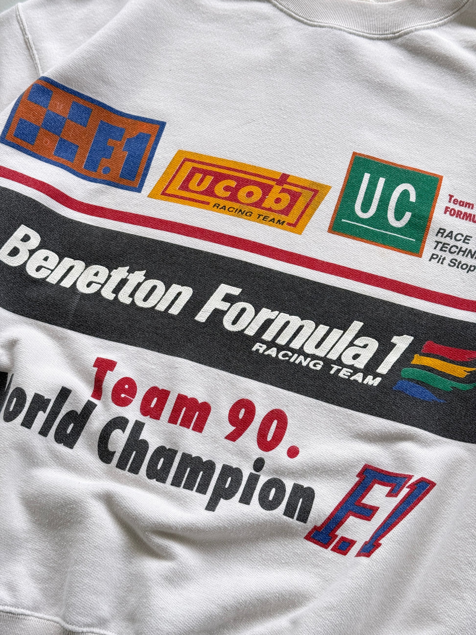 Benetton Formula 1 Team 90 World Champion Made in Italy Vintage Sweatshirt - Med