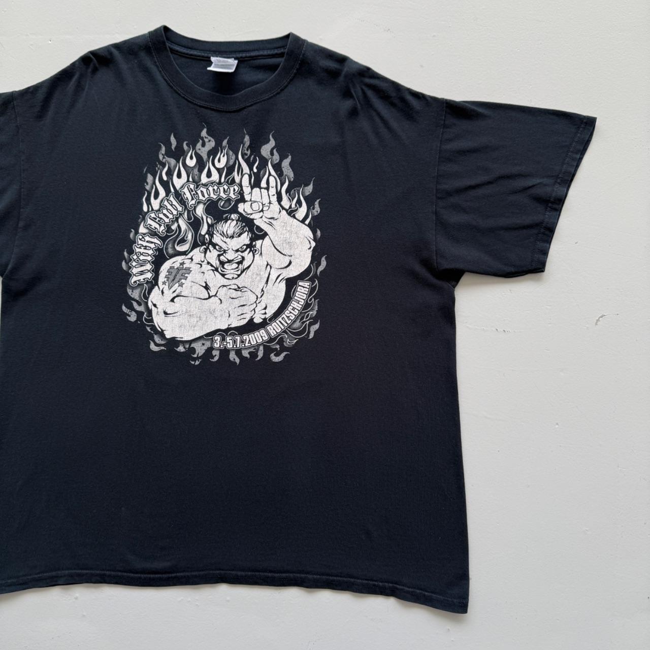 Black With Force Metal 00s Vintage Festival Graphic T-Shirt - Large