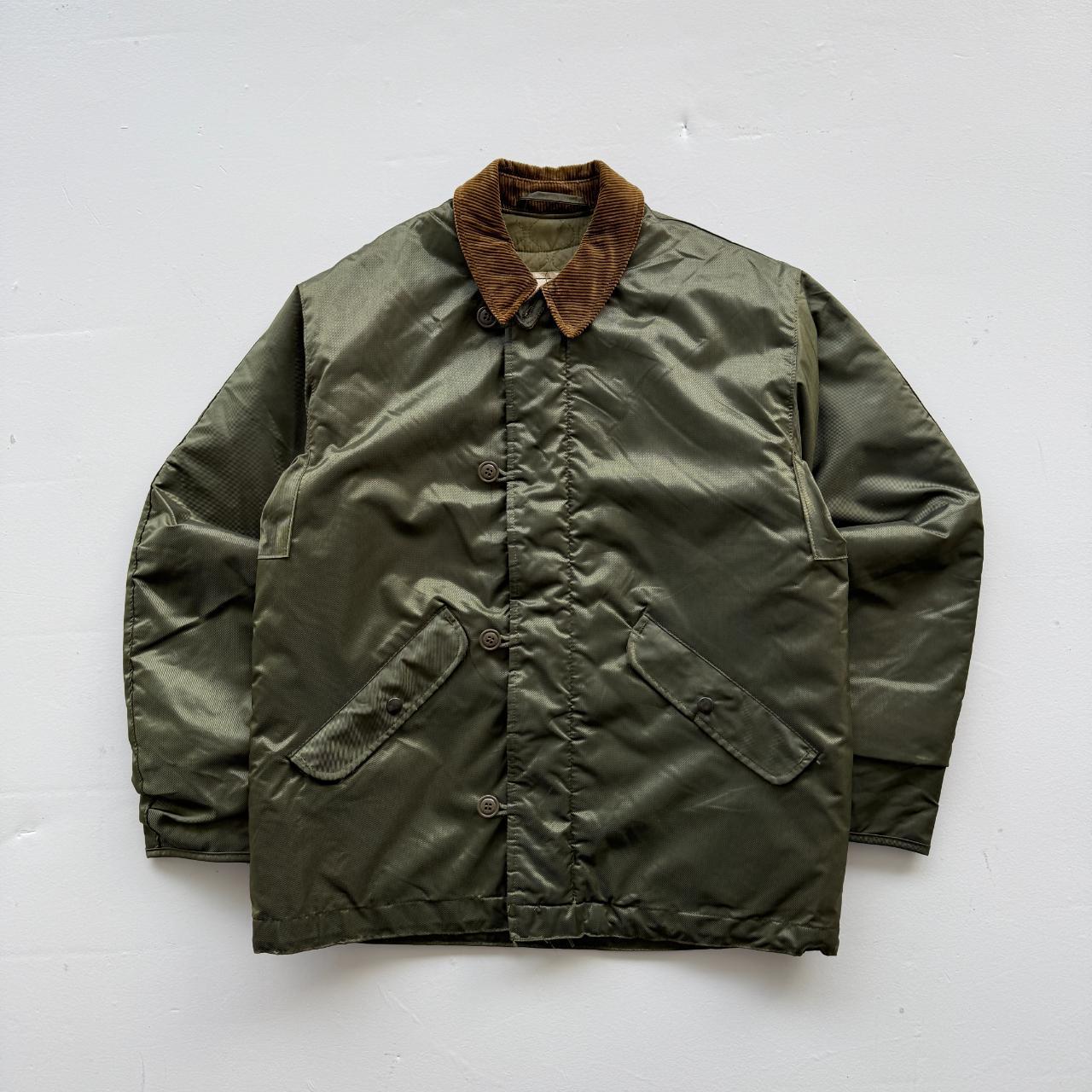 Khaki Alpha Industries US Military Extreme Cold Weather Jacket Vintage 80s Jacket - Small