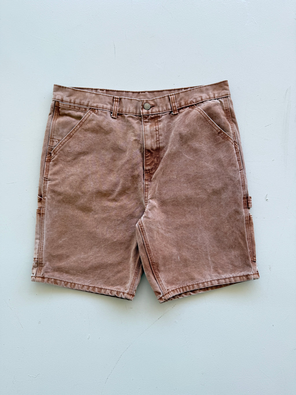 Brown No Boundaries 00's Vintage Canvas Carpenter Workwear Shorts - W34 x L8