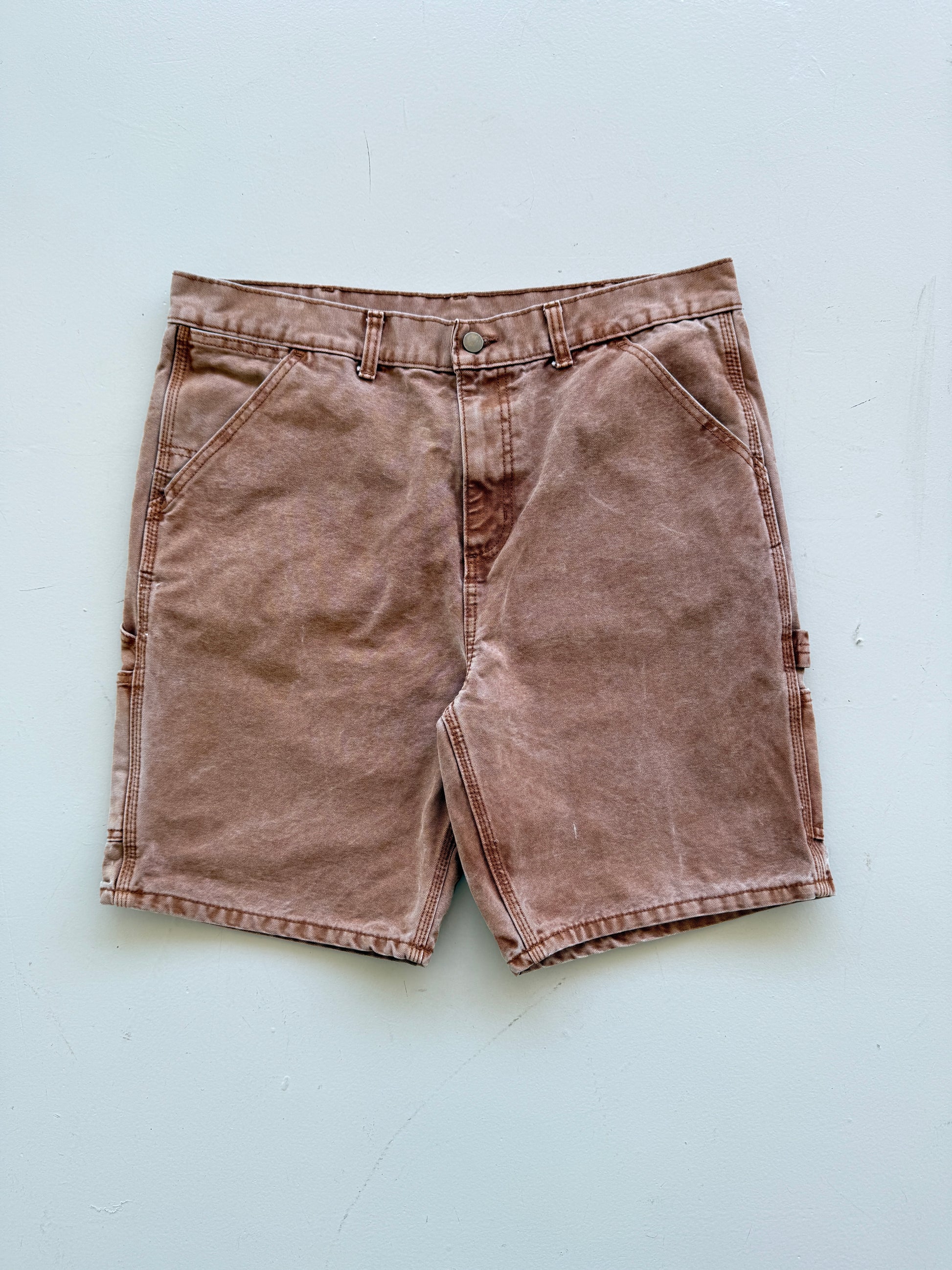 Brown No Boundaries 00's Vintage Canvas Carpenter Workwear Shorts - W34 x L8