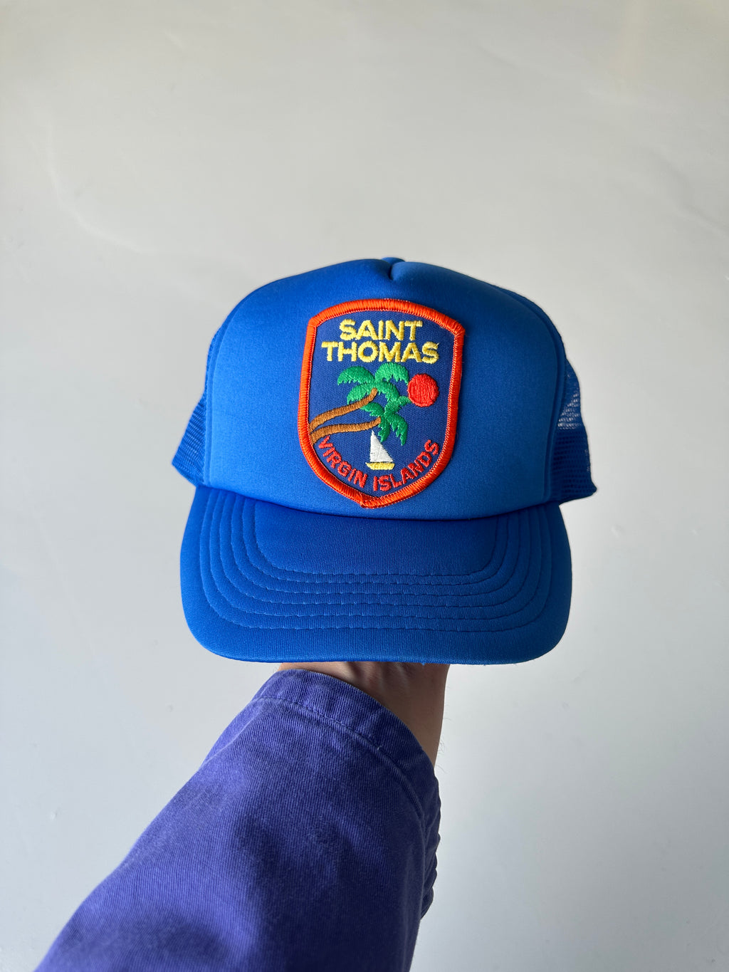 Blue Vintage SnapBack Trucker Cap Foam & Mesh Saint Thomas Virgin Islands