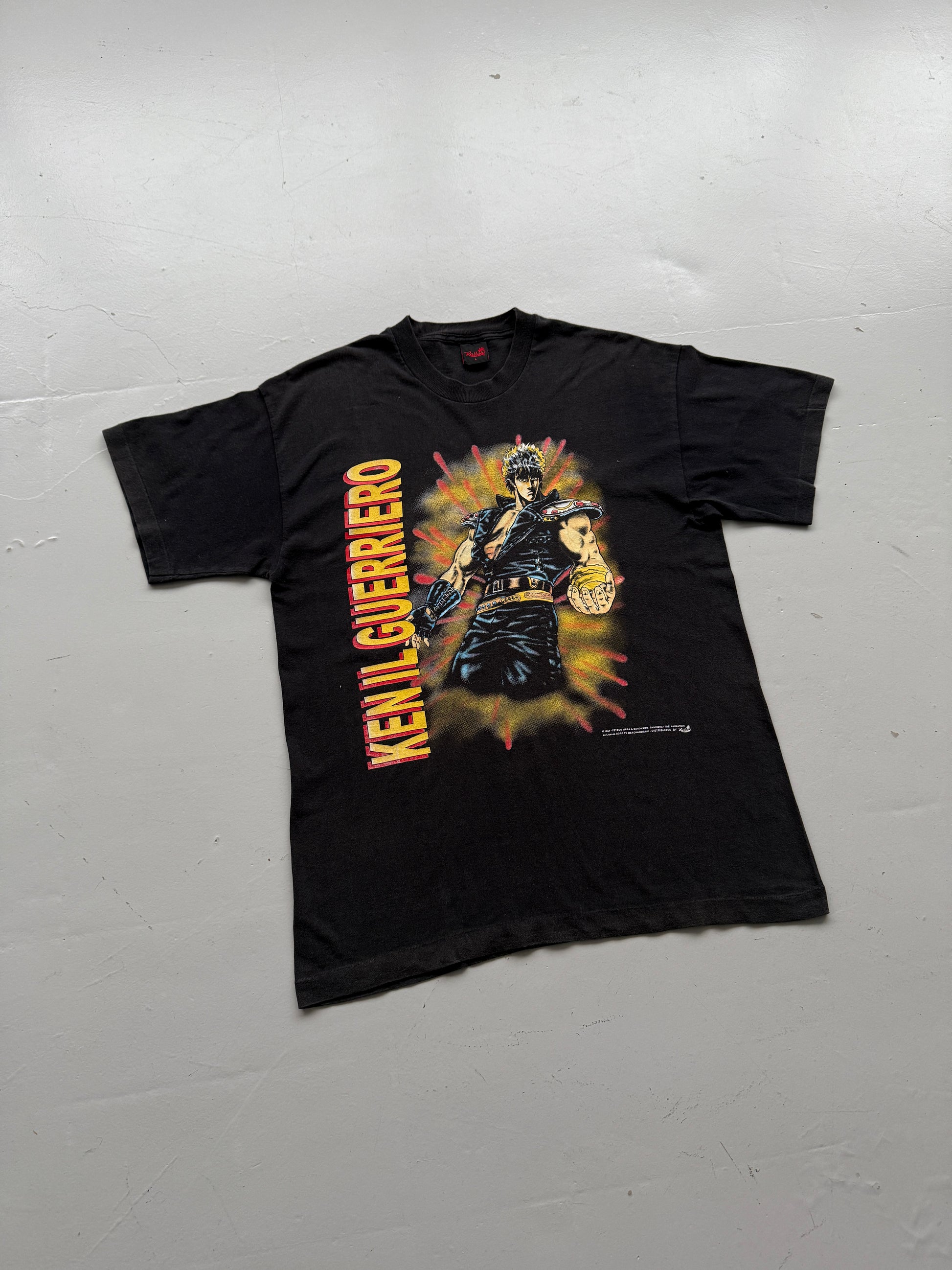 Vintage Black The Fist Of The North Star 1984 Anime Shirt - Medium/Large