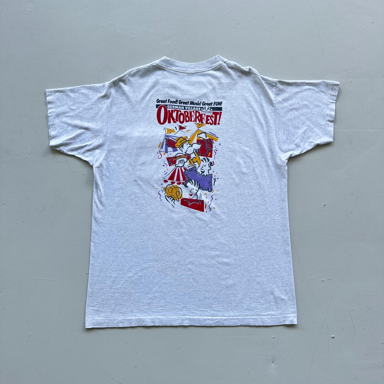White Oktoberfest Vintage 90's T-shirt - XL