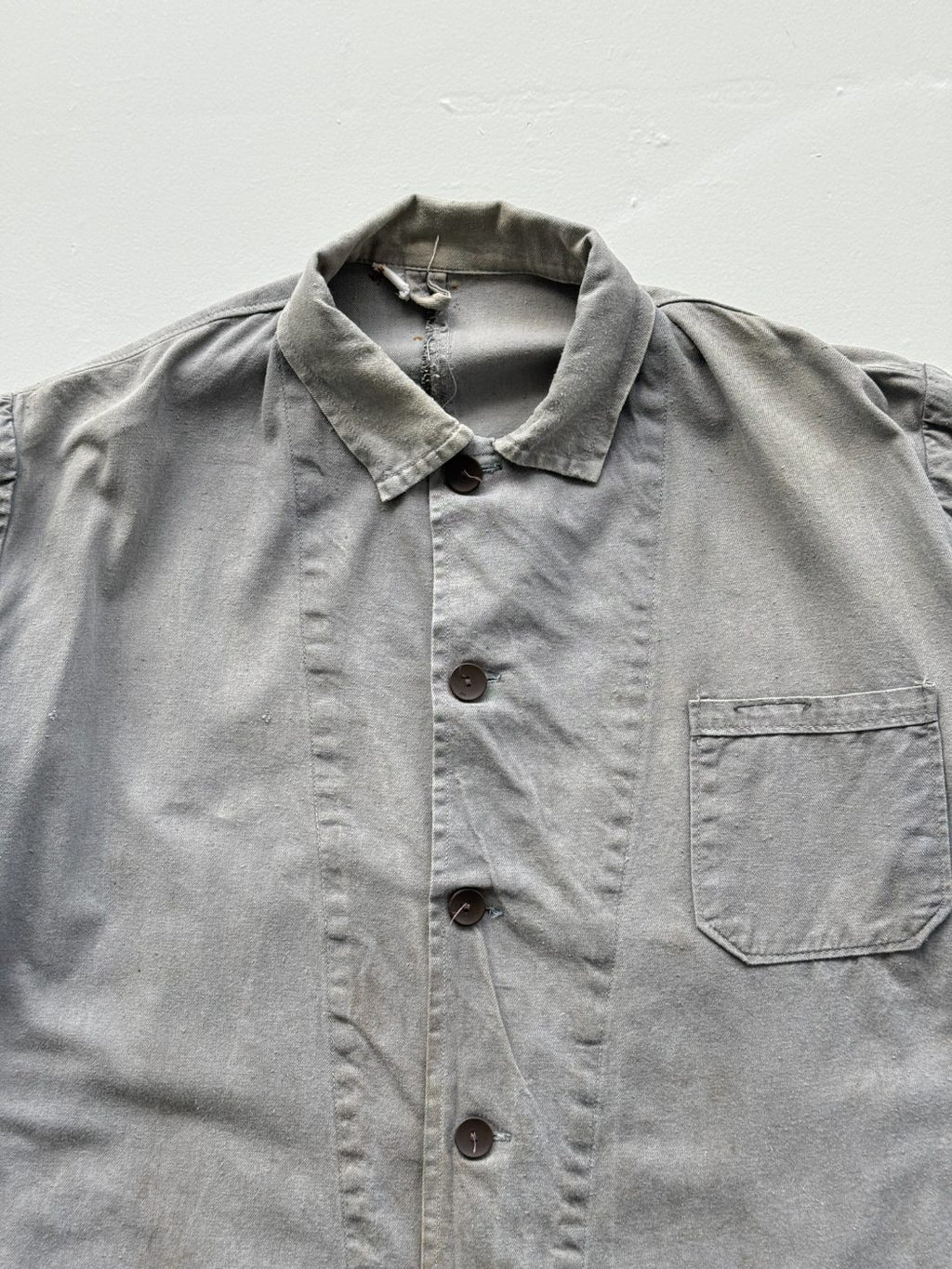 Grey Vintage French Chore Faded 70's Jacket CH181 - XL