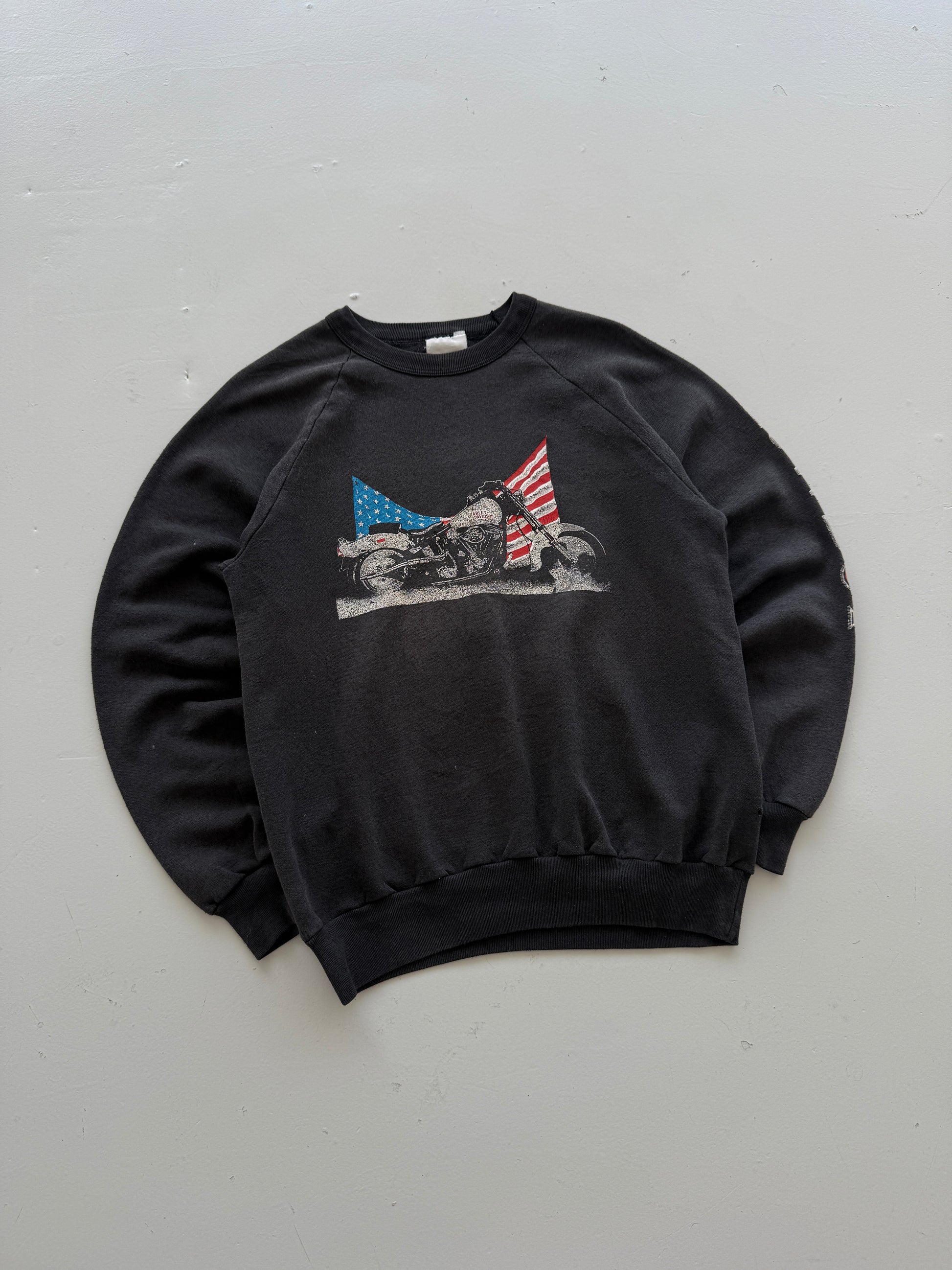Harley Davidson Bob Paris France Lowboy 80's Vintage Sweatshirt - Small
