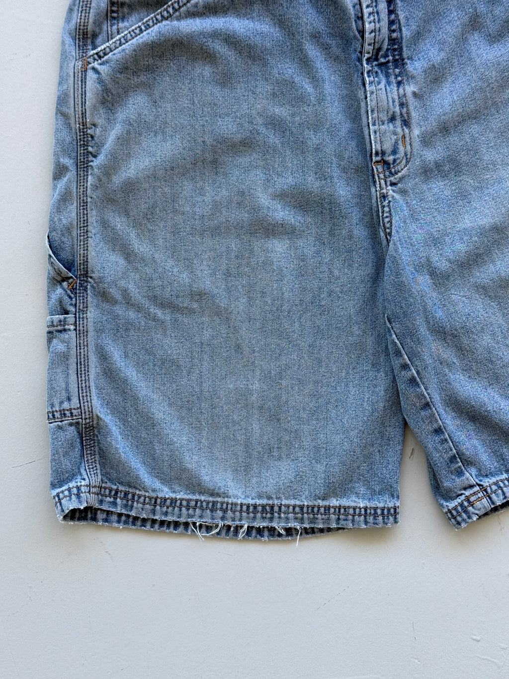 Blue HS 00's Vintage Y2K Baggy Carpenter Style Denim Shorts - W36 x L9