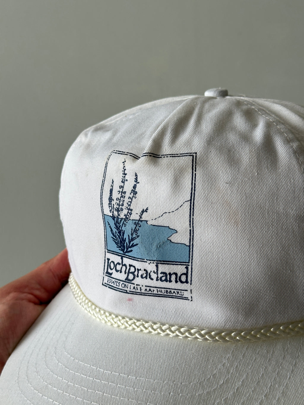 White LochBracland 90's Vintage SnapBack Trucker Cap