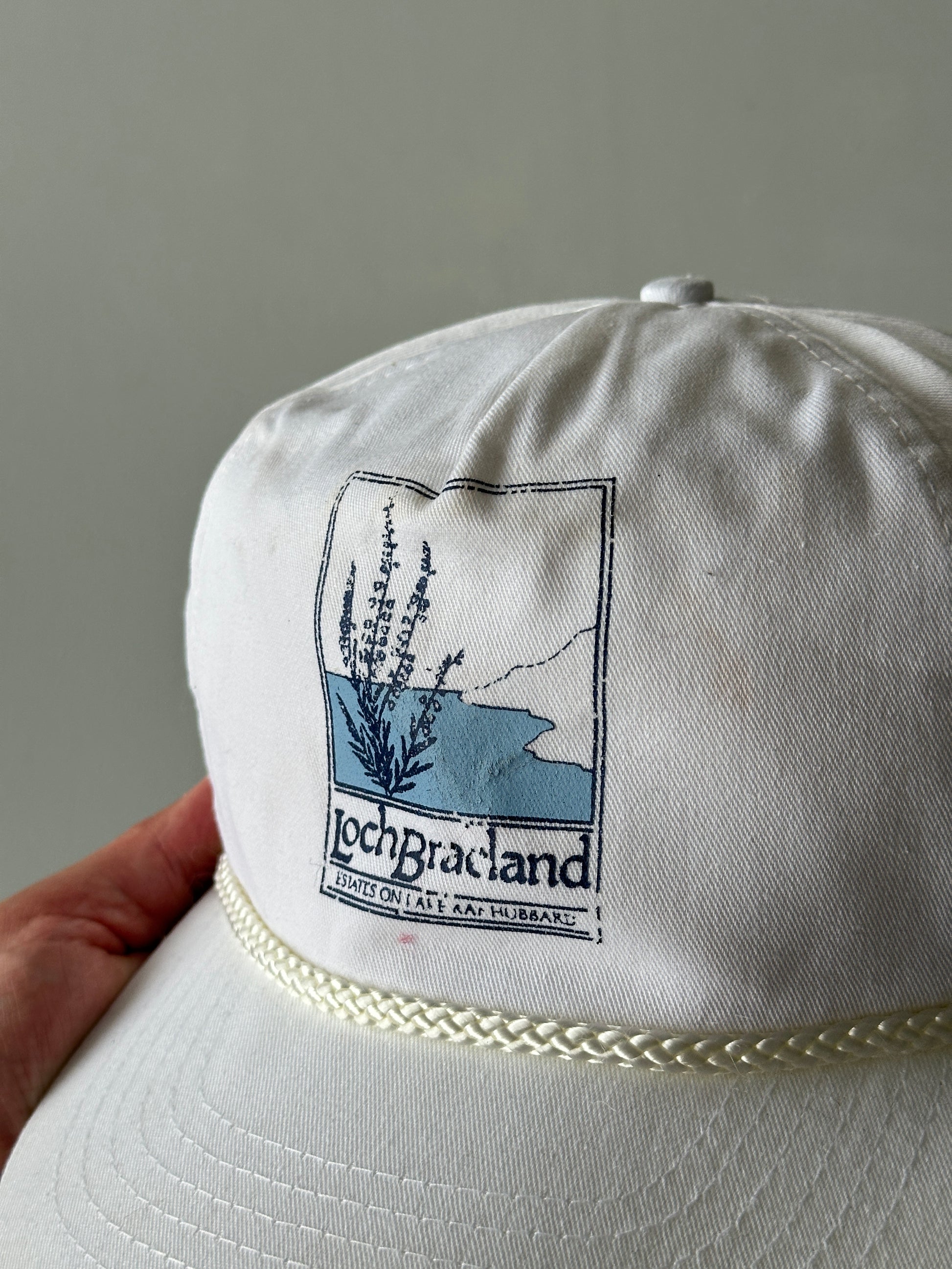 White LochBracland 90's Vintage SnapBack Trucker Cap