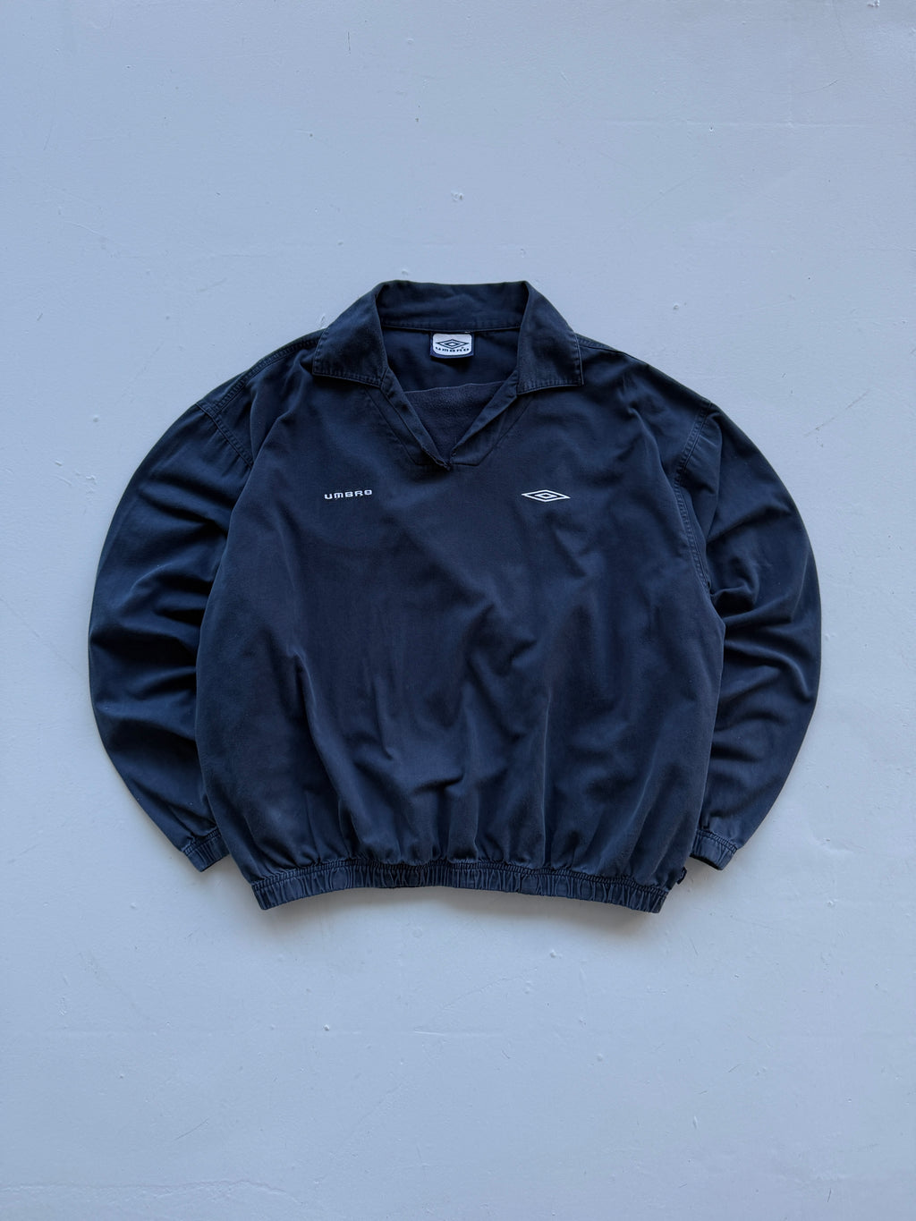 Umbro Navy Cotton 90's Vintage Training Sweatshirt - XL