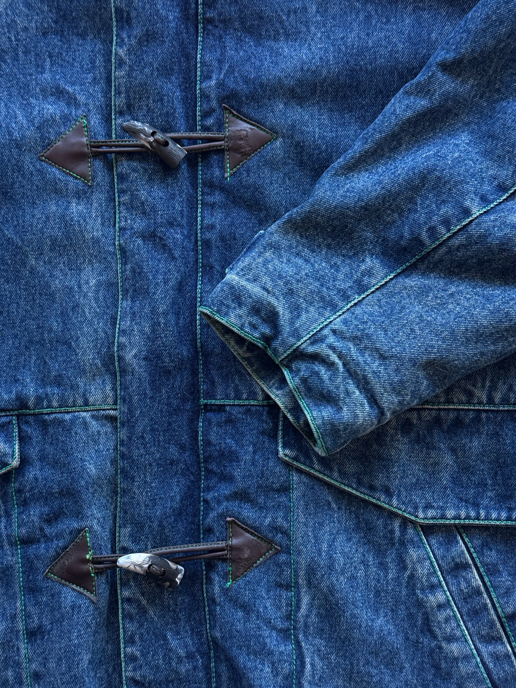 Blue Wrangler 90's Vintage Denim Parka Jacket - Medium