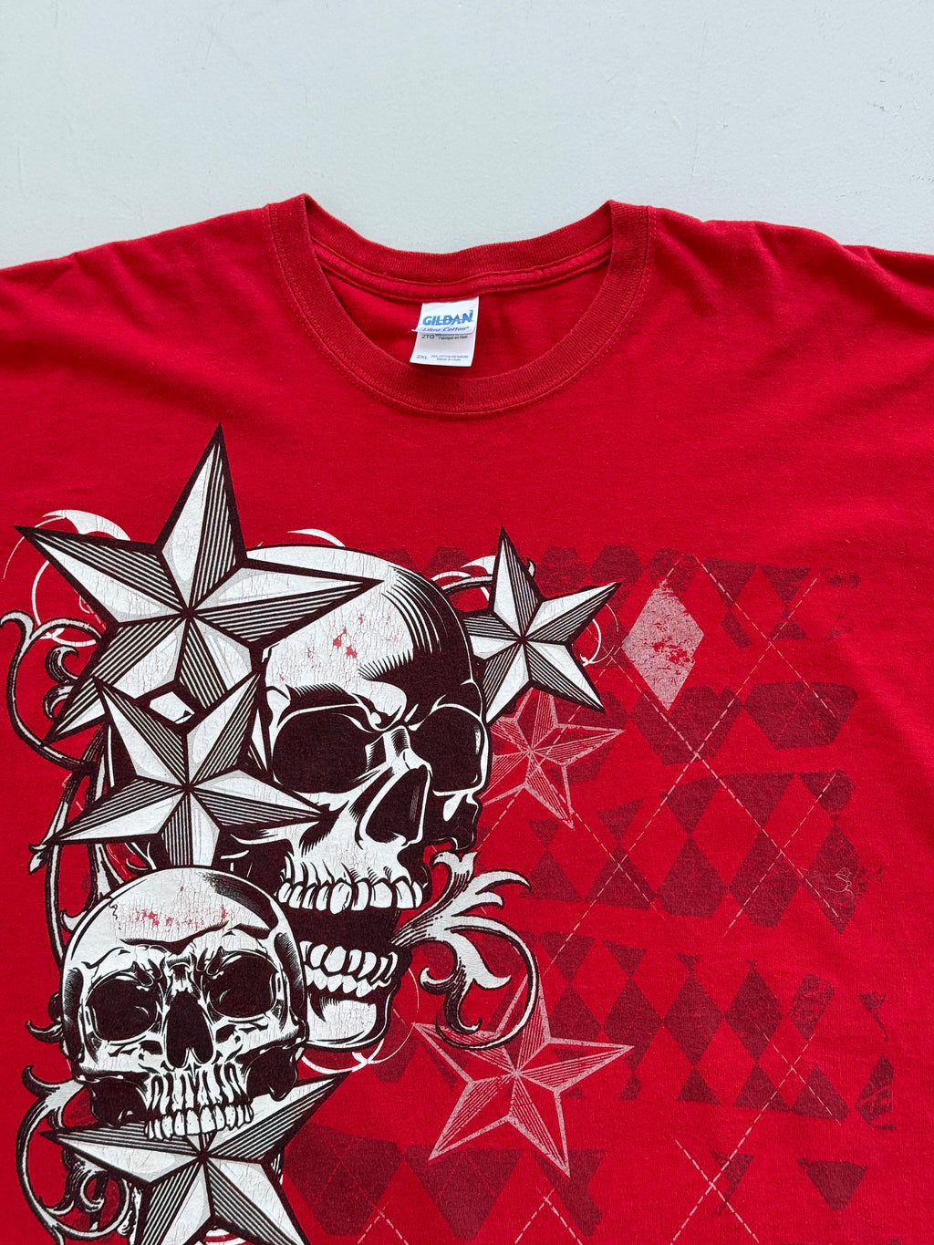 Red Skull 00's Vintage Y2K Graphic T-Shirt - XL