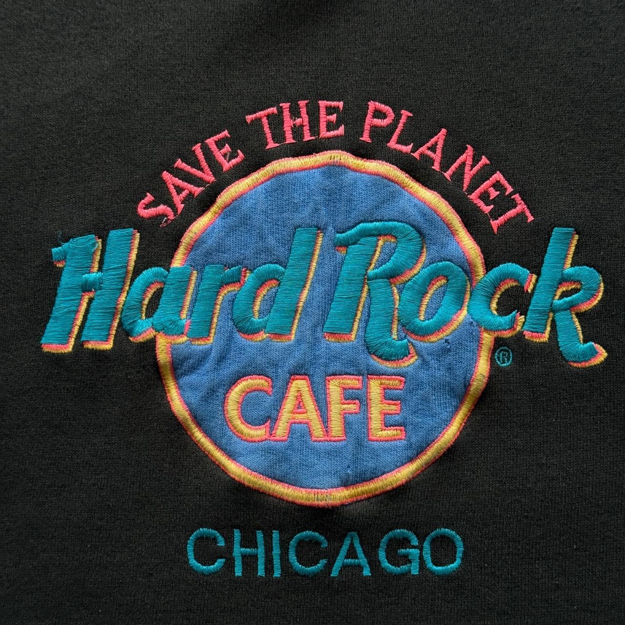 Faded Black Hard Rock Cafe 90’s Vintage Graphic Sweatshirt - Medium
