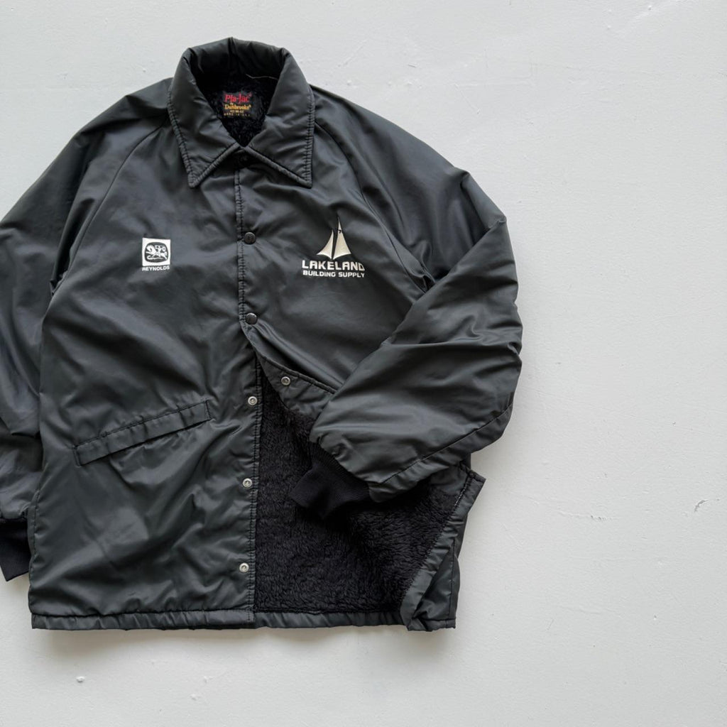 Black Lakeland Building Supply 80s Coach Jacket - Small