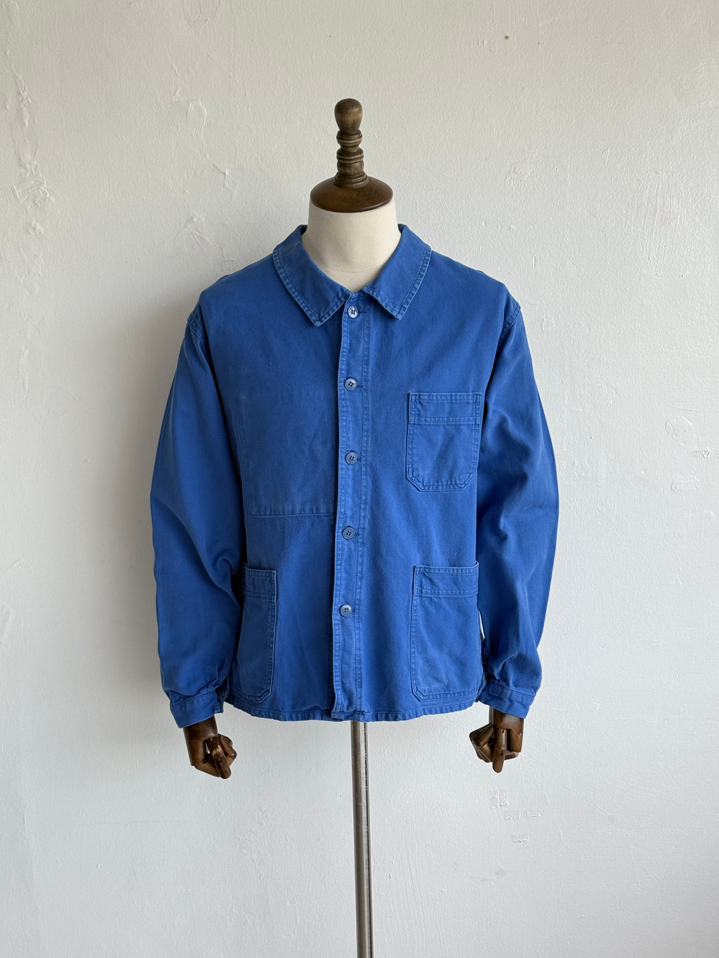 Blue French 1960s Vintage Workwear Chore Jacket CH507 - Medium