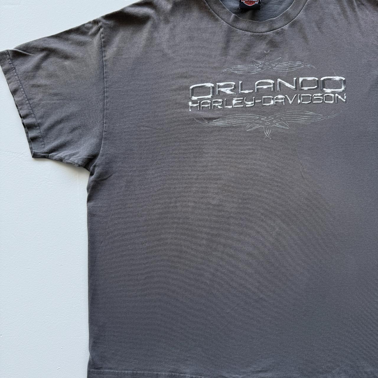 Grey Harley Davidson Chrome Orlando Florida Vintage 90’s T-shirt - 2XL