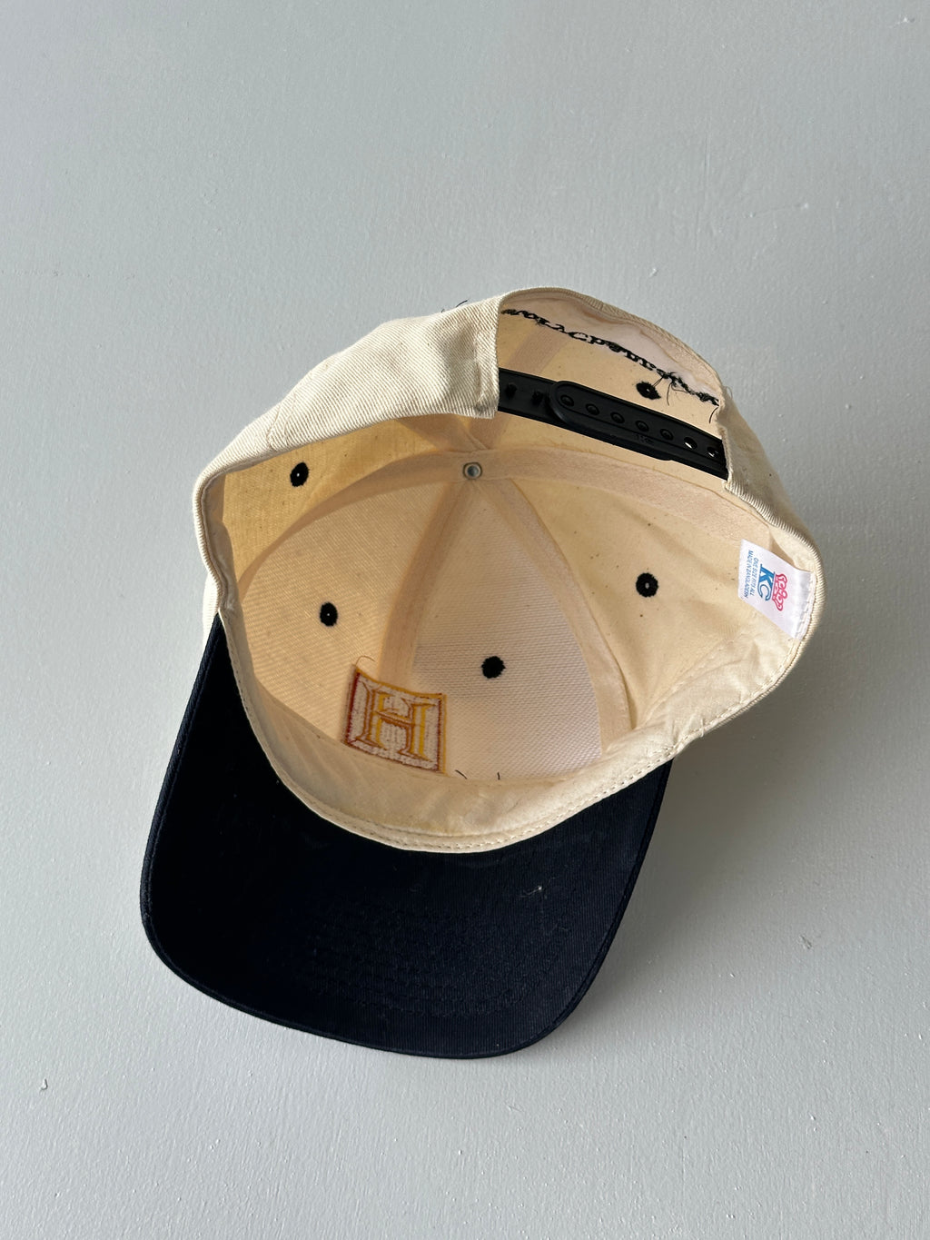 Cream / Black The History Channel 90's Vintage SnapBack Trucker Cap